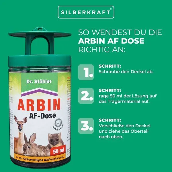 Silberkraft Silberkraft Arbin AF Dose: Effektive Wildabwehr vor Rehwild, Rotwild, Hasen, Kaninchen und Mardern – Produktbild 2 von 4