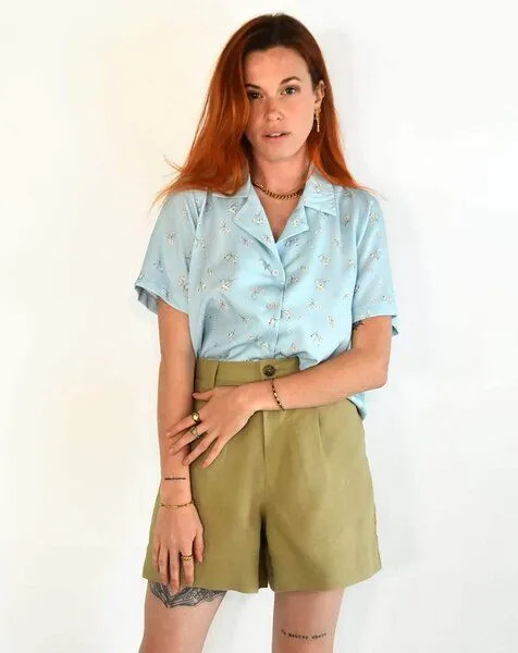 Aatise Aatise Oversize-Bluse mit kubanischem Zavi 100% EcoVero, Blau1, – Produktbild 1 von 3