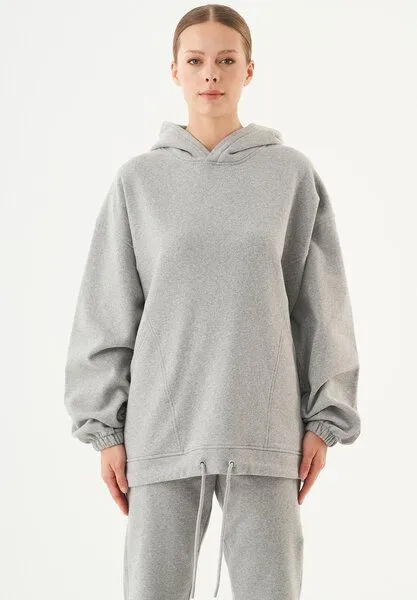 ORGANICATION ORGANICATION ESSENTIALS-HANDE- Soft Touch Oversize Hoodie aus Bio-Baumwolle, Grey melange, – Produktbild 1 von 4