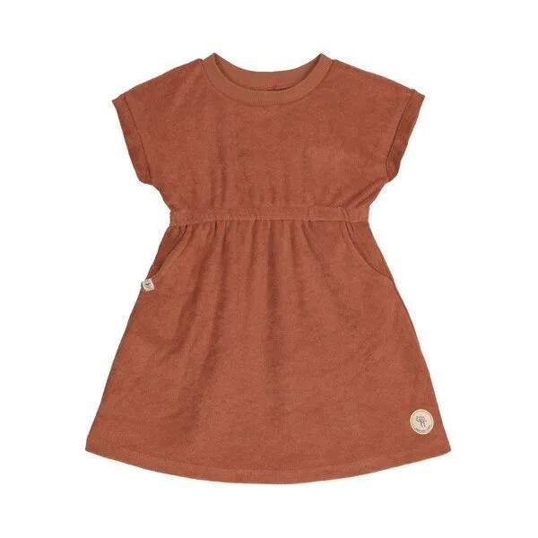 Lässig Lässiges Frottee Kleid Kleinkinder, Rostrot, – Produktbild 1 von 3