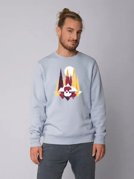 watapparel watapparel Sweatshirt Unisex Von Bären und Bergen, Serene blue, – Produktbild 2 von 4