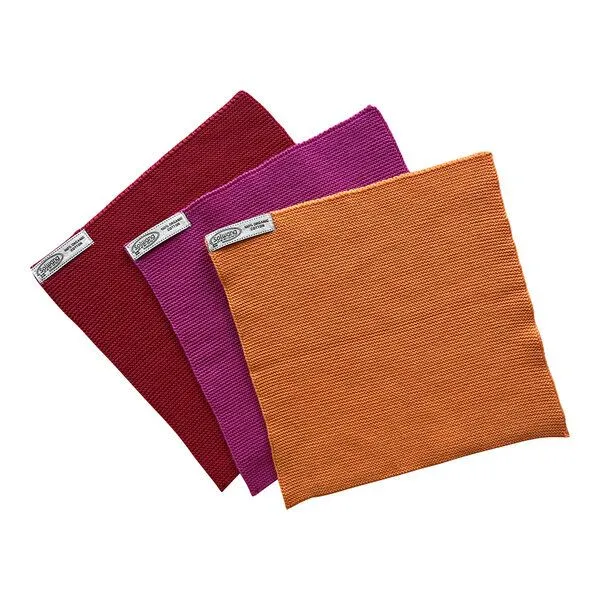 Solwang Design Solwang Design 3er-Set Spültücher aus 100% Biobaumwolle, Orange-pink-rot, – Produktbild 2 von 2
