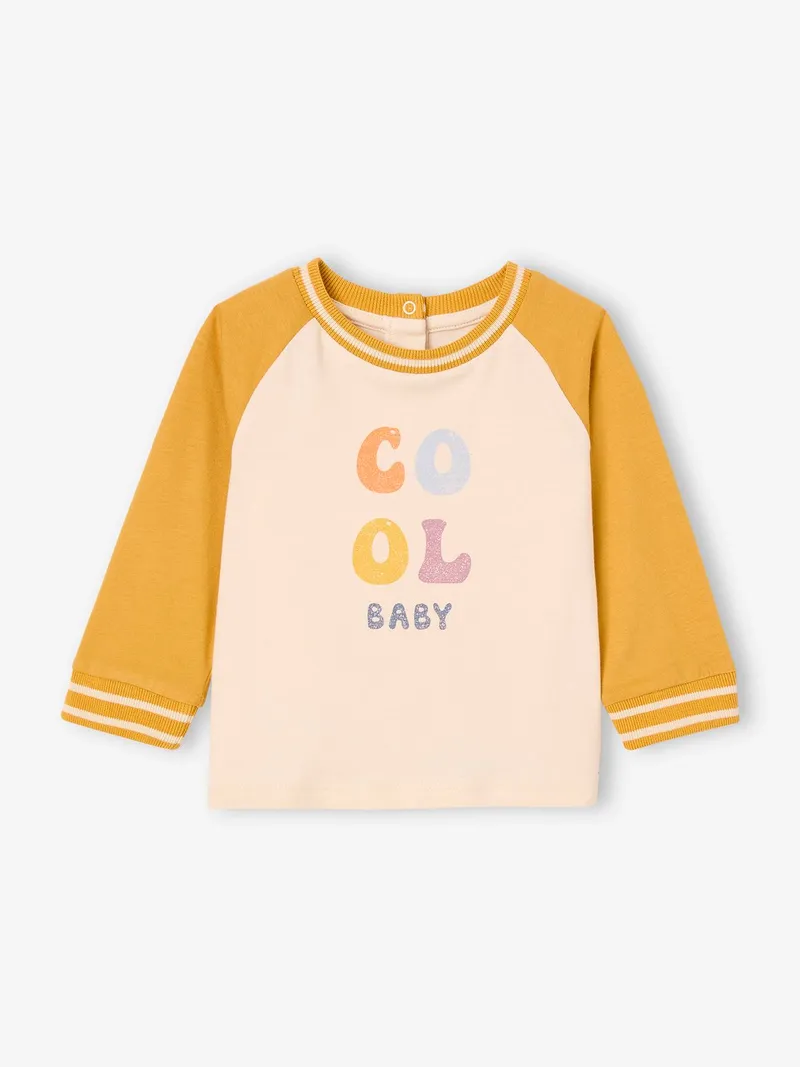 Vertbaudet Baby Shirt COOL BABY, Senfgelb, – Produktbild 1 von 3