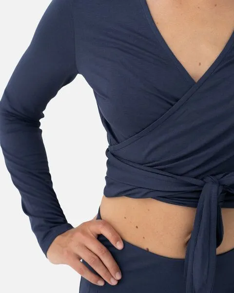 Lotuscrafts Lotuscrafts Amina Wrap Top, Midnight blue, – Produktbild 4 von 4