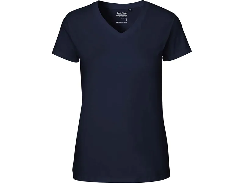 Neutral Neutral Bio-Damen-T-Shirt mit V-Ausschnitt, navy, Gr. M – Produktbild 1 von 1