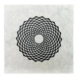 Veskor Cassiopeia Veskor Cassiopeia ETERNA FLORO Heilige Geometrie Linoldruck | 21 × 21 cm | Schwarz auf Naturweiß – Produktbild 1 von 1