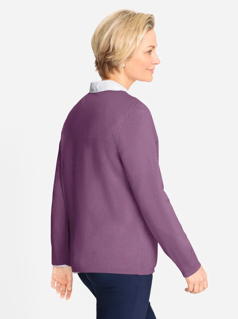 Witt Feinstrickjacke, Violett, – Produktbild 1 von 2