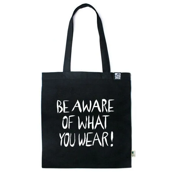 Gary Mash Gary Mash Baumwolltasche Be aware of what you wear!, Schwarz, – Produktbild 1 von 2