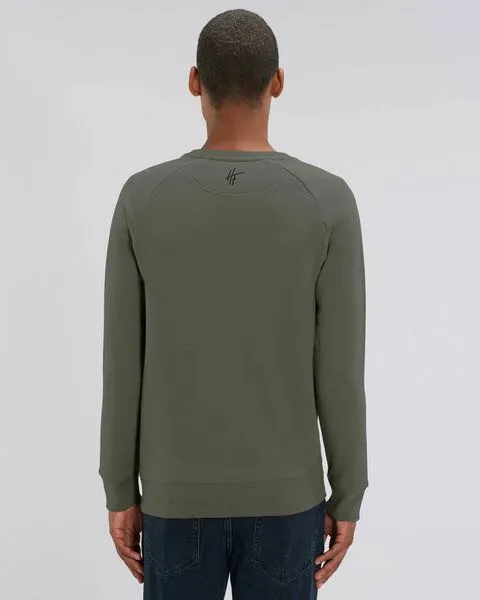 Human Family Human Family Bio Herren Rundhals-Sweatshirt "Practice - HF" in 3 Farben, Khaki, – Produktbild 2 von 2