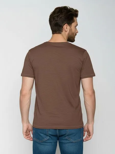 GreenBomb GREENBOMB Basic Spice - Sportliches T-Shirt aus Bio-Baumwolle / GOTS / Fair & Vegan, Braun (earth wood), – Produktbild 4 von 4
