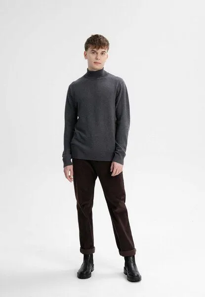 MELA Feinstrick Rollkragenpullover KANJA | von MELA | Fairtrade & GOTS zertifiziert, Anthrazit melange, – Produktbild 4 von 4