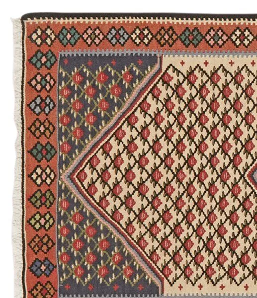 Rugtales Kelim Senneh „Rugtales“ aus Schurwolle, Beige, – Produktbild 4 von 4