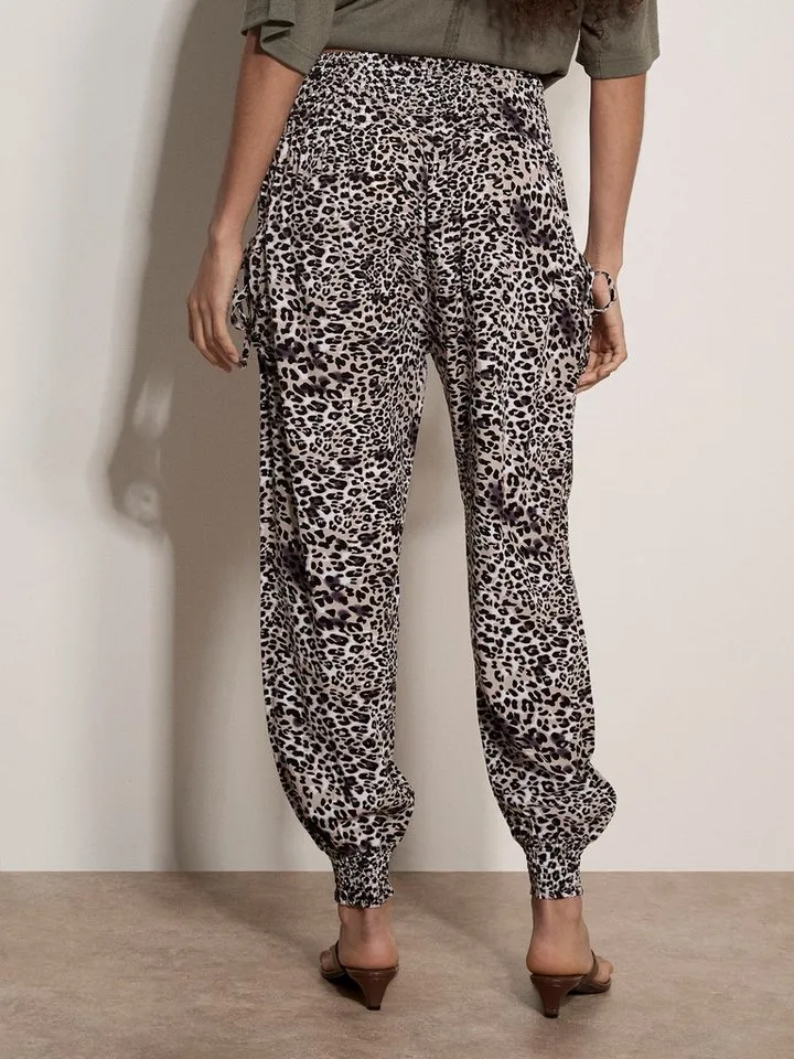 Apricot Apricot Jogger Pants Relaxhose mit Animalprint, Beige, – Produktbild 5 von 5