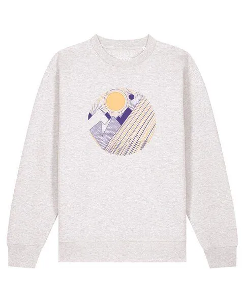 watapparel watapparel Sweatshirt Unisex Geometric Landscape 3, Cool heather grey, – Produktbild 1 von 2
