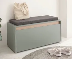 Furn.Design Schuhbank Center (Garderobenbank in Salbei Grün mit Eiche, 100 x 45 cm), mit 4 Fächern – Produktbild 1 von 1