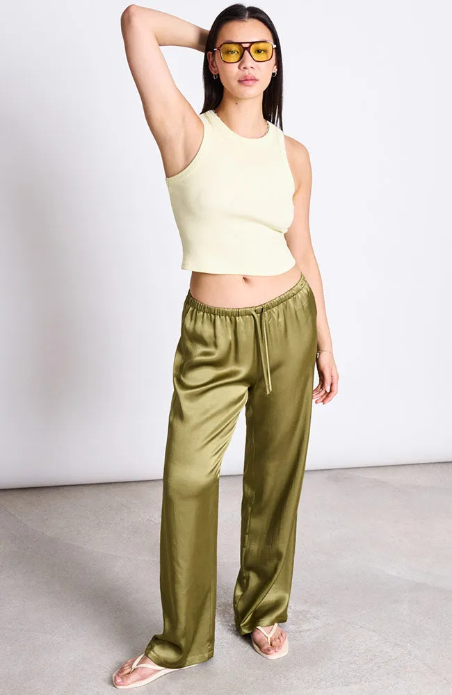 JAN N JUNE JAN 'N JUNE Damen vegan Fris Hose Woody Olivgrün, Olivgrün, – Produktbild 1 von 2