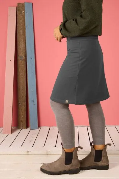 La Gitana La Gitana Damen Rock Sweatstoff A-Linie „Aurian“ nachhaltig & fair, Grau, – Produktbild 2 von 3