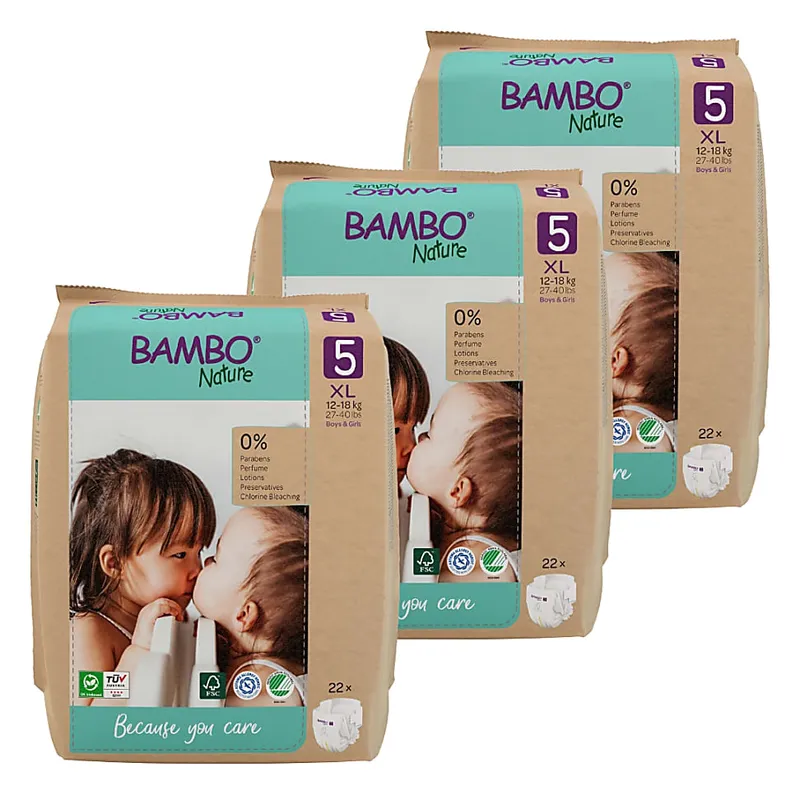 Bambo Nature Bambo Nature Windel Größe 5 Sparpackung (66 Windeln) – Produktbild 1 von 1