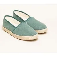 Gottstein Gottstein Camping Linen-Espadrille aus GRS zertifizierten Leinen für Damen - Nachhaltiger Sommerschuh mit Gummisohle, Dunkel-grün, – Produktbild 1 von 1