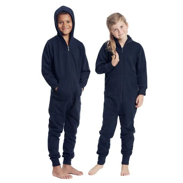 HANDGEDRUCKT HANDGEDRUCKT "Not Today" Kinder Jumpsuit, Navyblue, – Produktbild 2 von 3