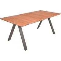 Gartentisch "DAVINA" H 180 x T 90 x H 74 cm Teak, Alu anthrazit – Produktbild 1 von 1
