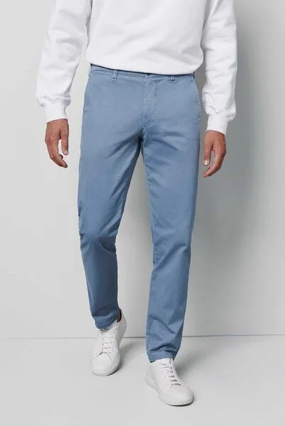 M 5 BY MEYER M 5 BY MEYER BIO-BAUMWOLLTWILL CHINO, Blau (hellblau), – Produktbild 2 von 4