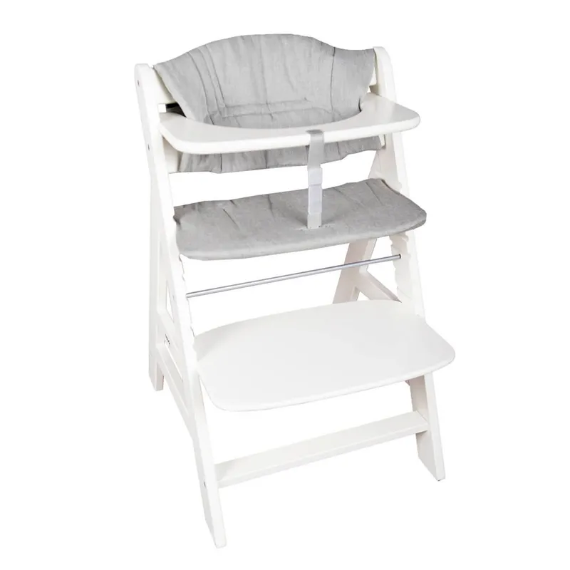 Hoppediz Hoppediz Kinderstuhlpolster Hochstuhl Sitzkissen Set für Hauck Alpha, Grau, – Produktbild 2 von 2
