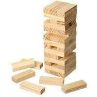 elasto elasto Geschicklichkeitsspiel STACKY aus robustem Holz Reisespiel mit Beutel – Produktbild 1 von 1