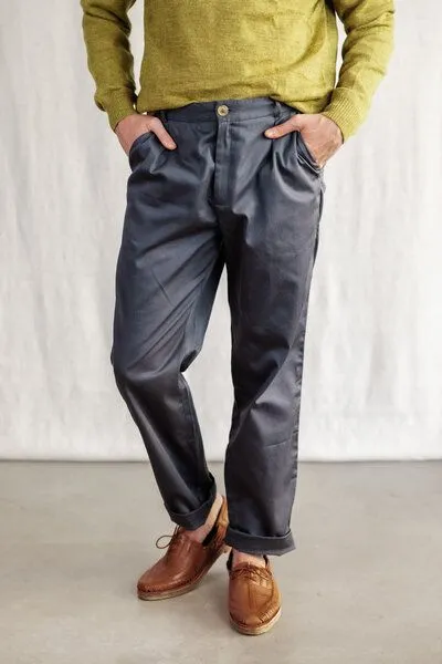 Jyoti - Fair Works Jyoti - Fair Works Baumwoll Hose Sameer, Dunkelgrau, – Produktbild 2 von 4