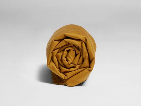 Yumeko Kinderlaken "Yumeko" aus Perkal-Baumwolle, Ochre yellow, – Produktbild 1 von 4