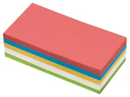 Moderationspapier "Rechteck" 10 x 20 cm, farbig sortiert, selbstklebend, 250 Blatt – Produktbild 1 von 1
