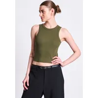 JAN N JUNE JAN 'N JUNE Damen vegan Tank Top Porto Dark Olive – Produktbild 1 von 1