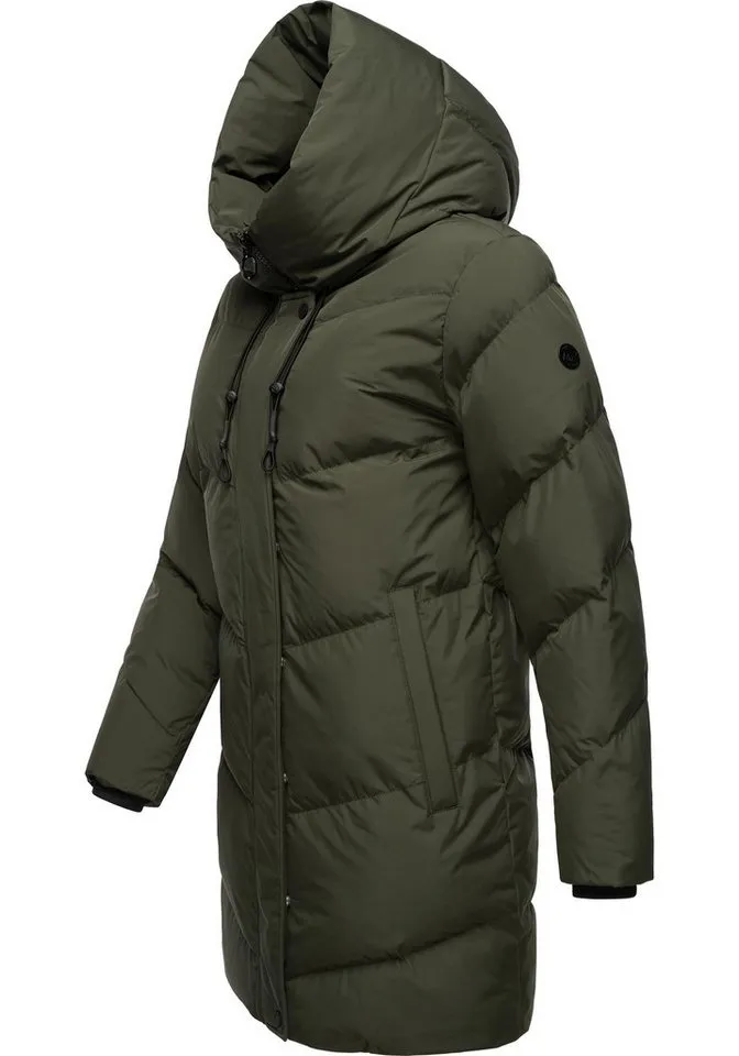 ragwear ragwear Kurzmantel Avelin Wasserdichter gesteppter Damen Wintermantel, Grün, – Produktbild 3 von 4
