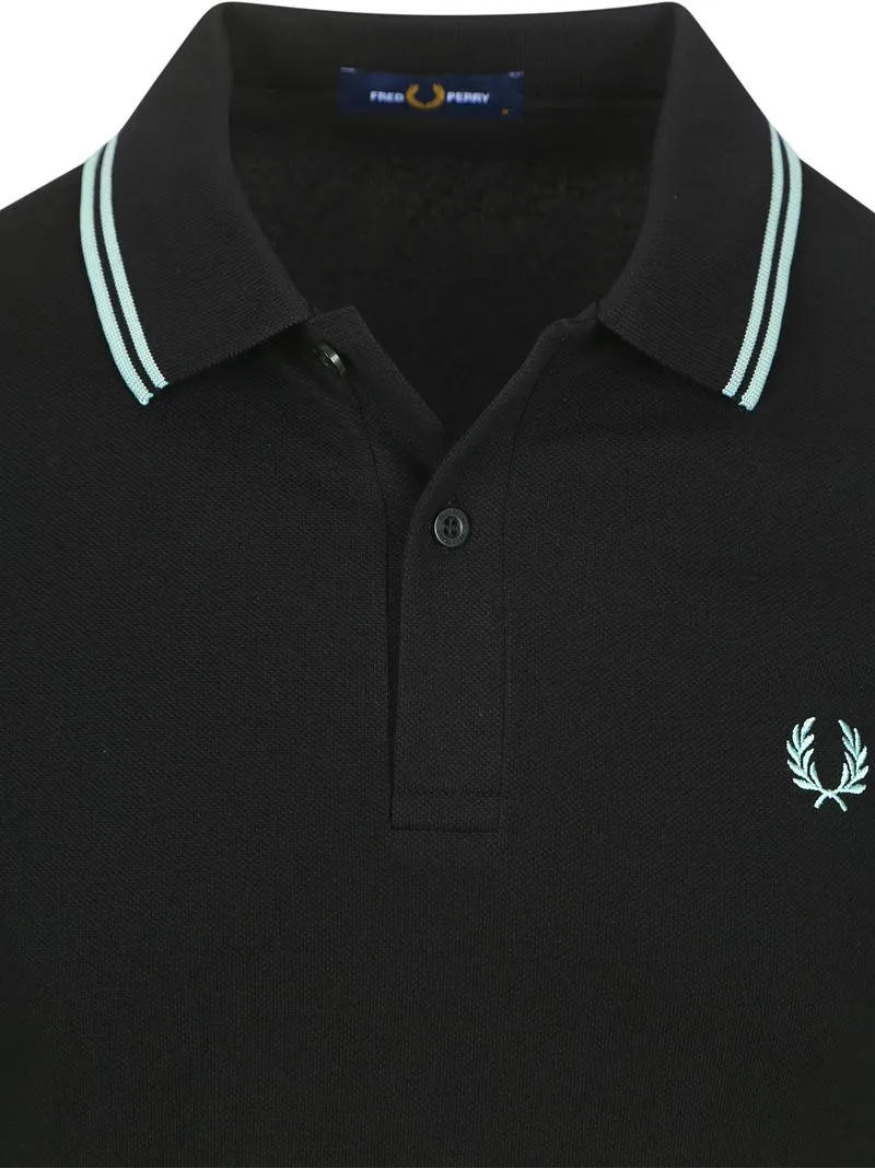 Fred Perry Fred Perry Polo Twin Tipped M3600 schwarz, Schwarz, – Produktbild 3 von 4