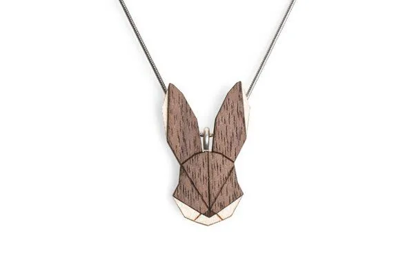 BeWooden BeWooden Halskette Hase | Kette mit Anhänger aus Holz – Produktbild 1 von 2