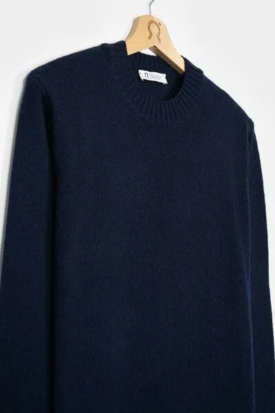 Rifò - Circular Fashion Made in Italy Rifò - Circular Fashion Made in Italy Herrenpullover Ferruccio aus recycelter Wolle, Blau, – Produktbild 4 von 4