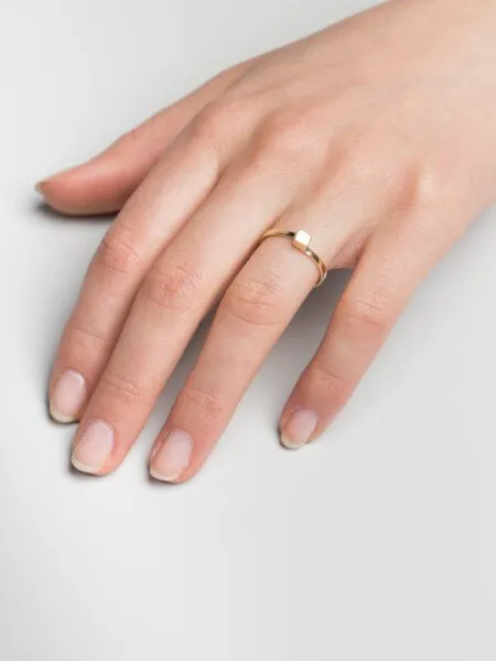 Jonathan Radetz Jewellery Jonathan Radetz Jewellery Ring CUBE, Gold 585, 14 karat, Größe 50 - 56, Handmade in Germany, JRJ – Produktbild 2 von 4