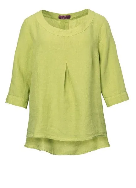 Heidekönigin Heidekönigin Leinen Blusenshirt, Olive, – Produktbild 2 von 3