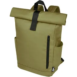 Unbranded rPET Roll-Top Rucksack Byron, olive – Produktbild 1 von 1