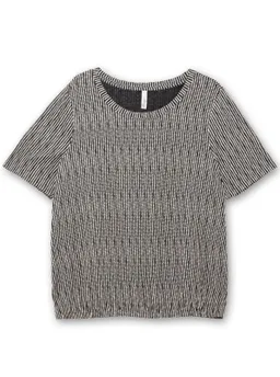 sheego Kurzarmshirt schwarz-gemustert – Produktbild 1 von 1