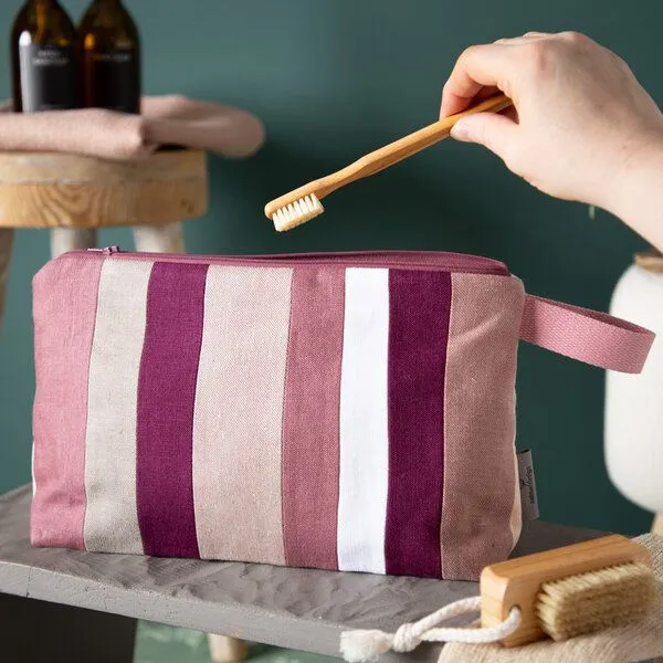 nahtur-design nahtur-design Nachhaltige Kulturtaschen | Leinen | verschiedene Farben, No_15 (bunt), – Produktbild 1 von 4