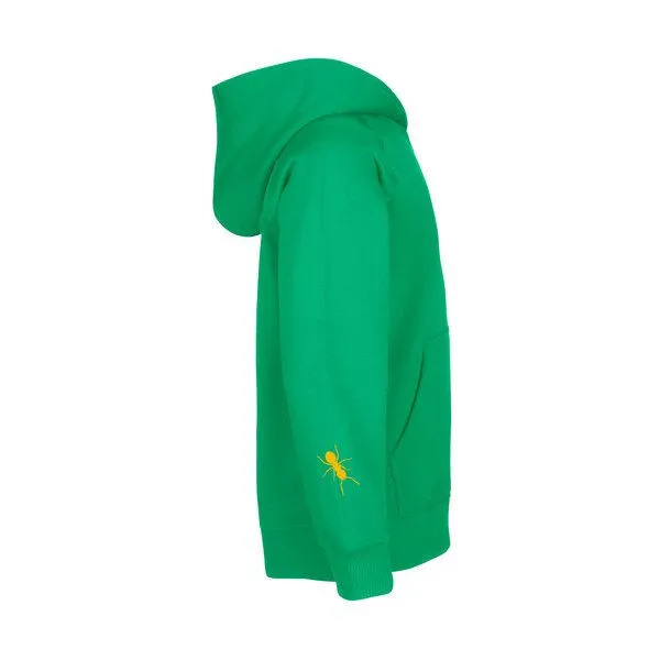 HANDGEDRUCKT HANDGEDRUCKT "Ameisen" Kinder-Hoody, Green, – Produktbild 3 von 4
