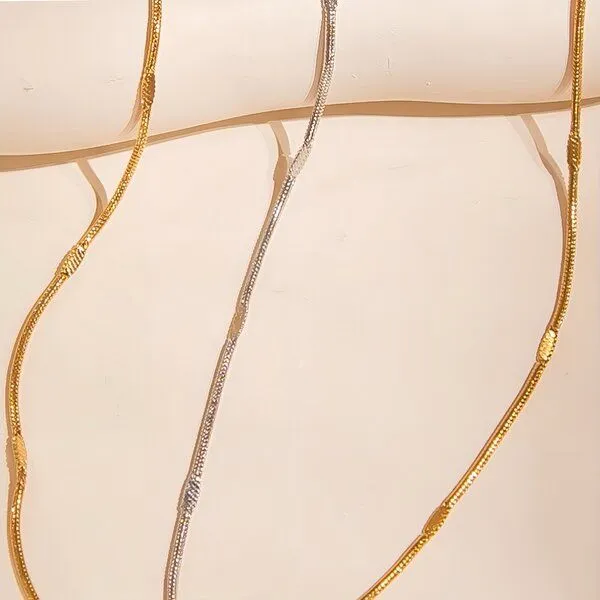 ELEKTROPULLI ELEKTROPULLI Kette 1mm Längen: 45 cm / 55 cm / 65 cm, Gold, – Produktbild 1 von 8