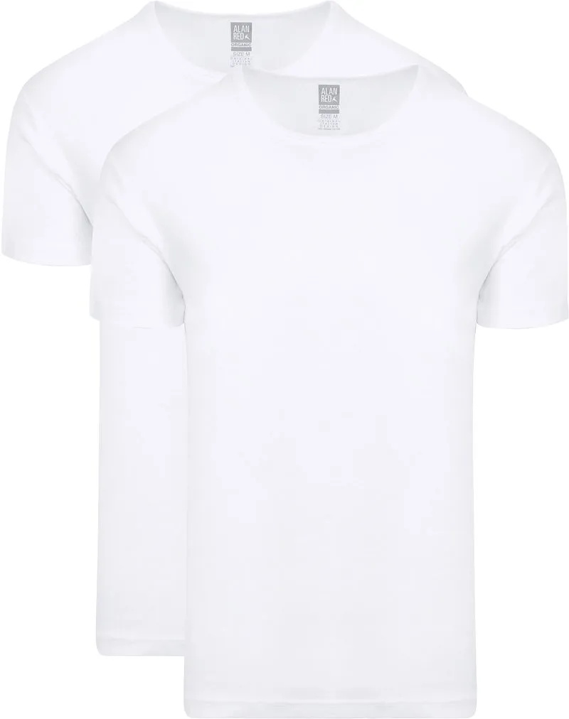 Alan Red Alan Red Copenhagen T-Shirt 2er-Pack, Weiß, – Produktbild 2 von 4