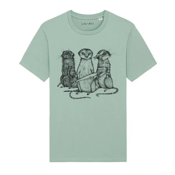 LIGARTI LIGARTI T-Shirt – Erdmann Gang, Mintgrün, – Produktbild 1 von 4