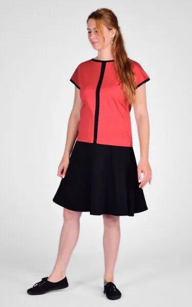 Mrs.Hippie Mrs.Hippie Bio-Blusentop „Gemma“, Rot, – Produktbild 3 von 4