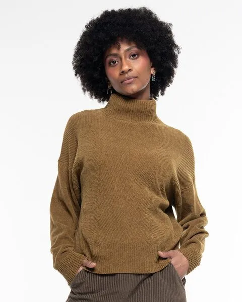 Alma & Lovis Alma & Lovis Supersofter Chenille-Pullover aus Organic Cotton | Chenille Sweater, Pistazie (grün), – Produktbild 3 von 4