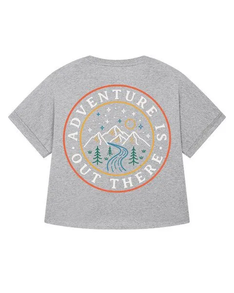 watapparel watapparel Oversize T-Shirt Frauen Adventure is out there, Heather grey, – Produktbild 2 von 2