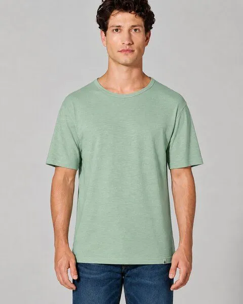 HempAge HempAge Slub Jersey T-Shirt Herren Hanf/Biobaumwolle, Menta(grün), – Produktbild 2 von 4