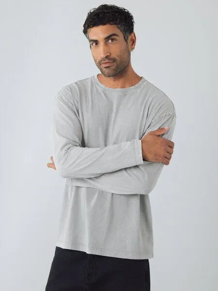 Honest Basics Honest Basics OG Langarmshirt aus Bio- und recycelter Baumwolle, Limestone, – Produktbild 3 von 4
